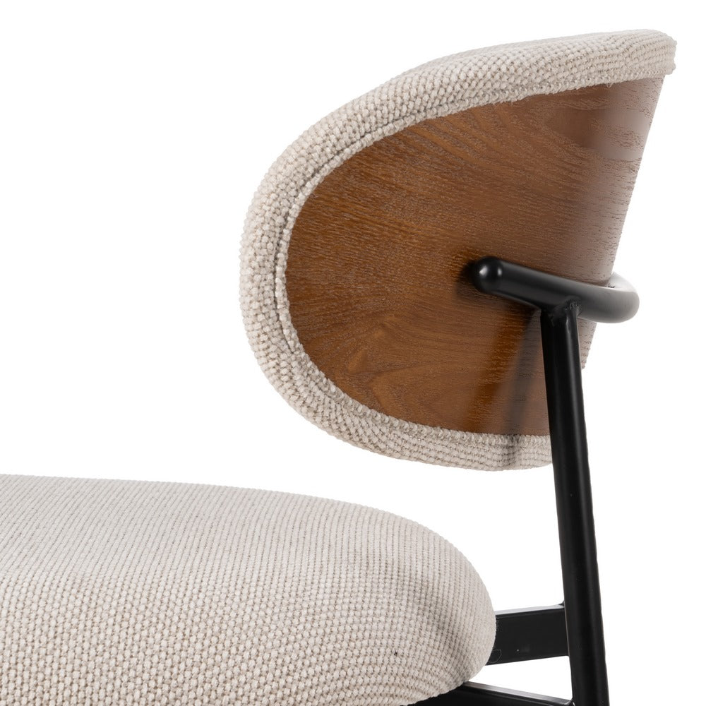 SILLA CREMA TEJIDO-METAL SALÓN 50 X 54 X 73,50 CM