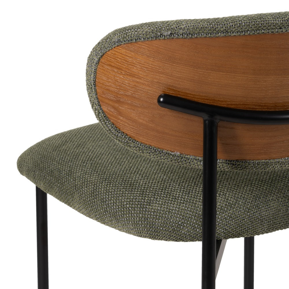 SILLA VERDE TEJIDO-METAL SALÓN 50 X 54 X 73,50 CM