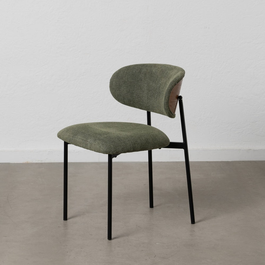 SILLA VERDE TEJIDO-METAL SALÓN 50 X 54 X 73,50 CM