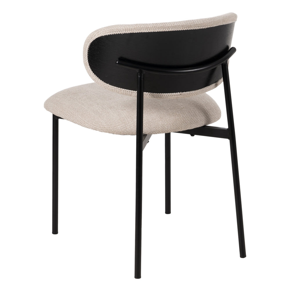 SILLA NEGRO-BLANCO TEJIDO-METAL SAL�N 50 X 54 X 73,50 CM