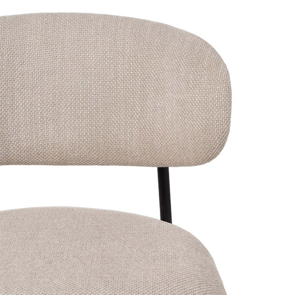SILLA NEGRO-BLANCO TEJIDO-METAL SAL�N 50 X 54 X 73,50 CM
