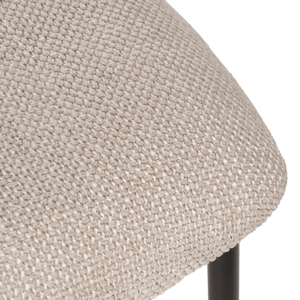 SILLA NEGRO-BLANCO TEJIDO-METAL SALÓN 50 X 54 X 73,50 CM