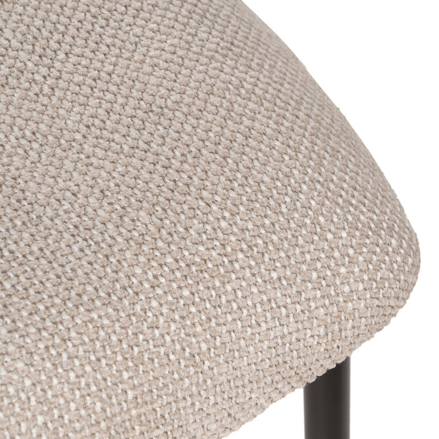 SILLA NEGRO-BLANCO TEJIDO-METAL SALÓN 50 X 54 X 73,50 CM