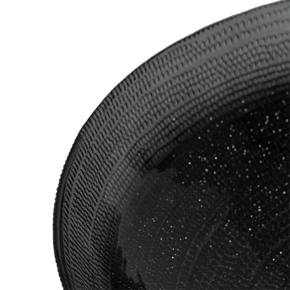 BLACK GLASS CENTERPIECE DECORATION 30 X 30 X 6.50 CM