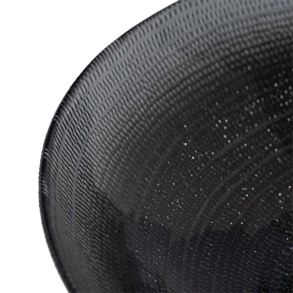 CENTRO MESA NEGRO CRISTAL DECORACIÓN 39,50 X 39,50 X 7,50 CM
