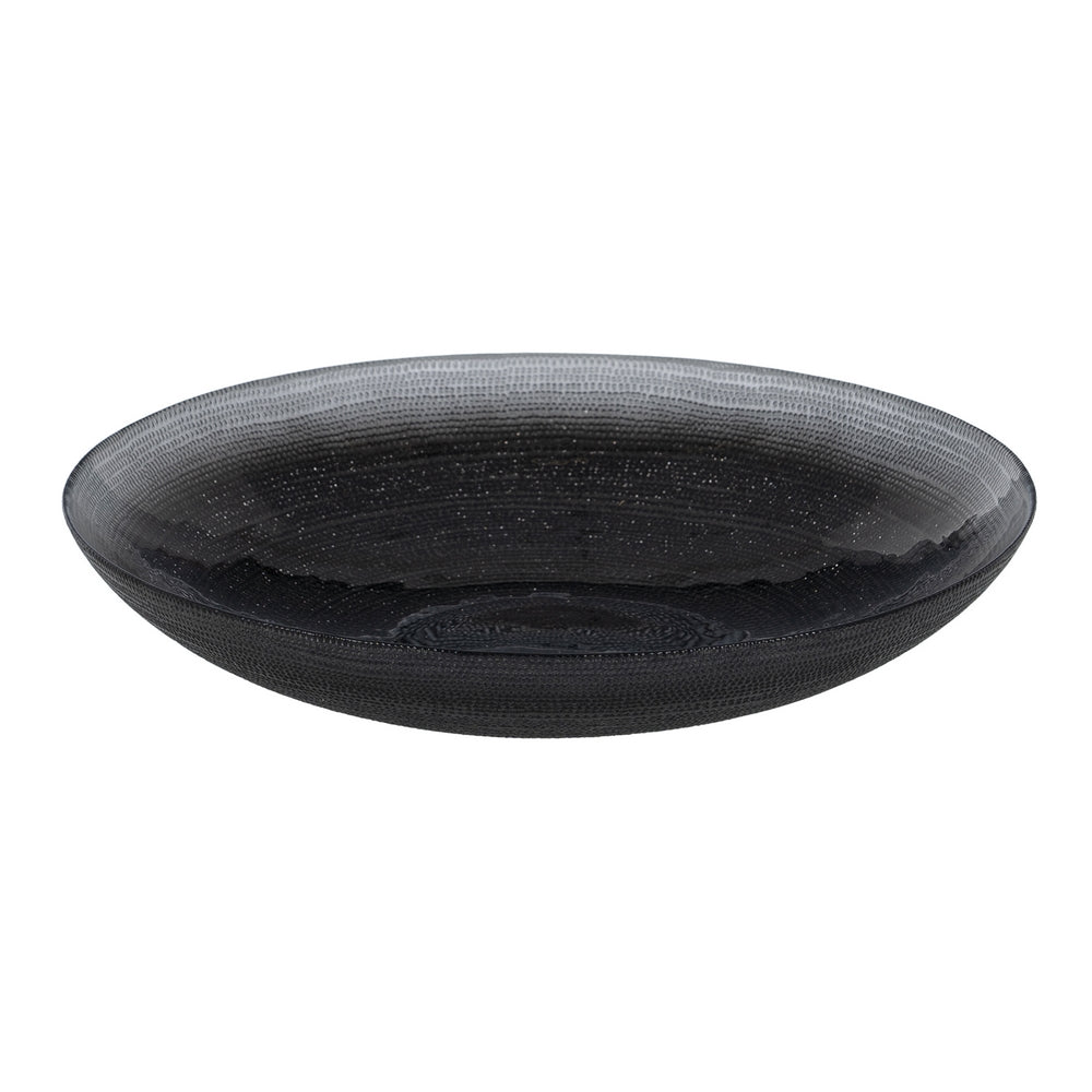 CENTRO MESA NEGRO CRISTAL DECORACI�N 39,50 X 39,50 X 7,50 CM