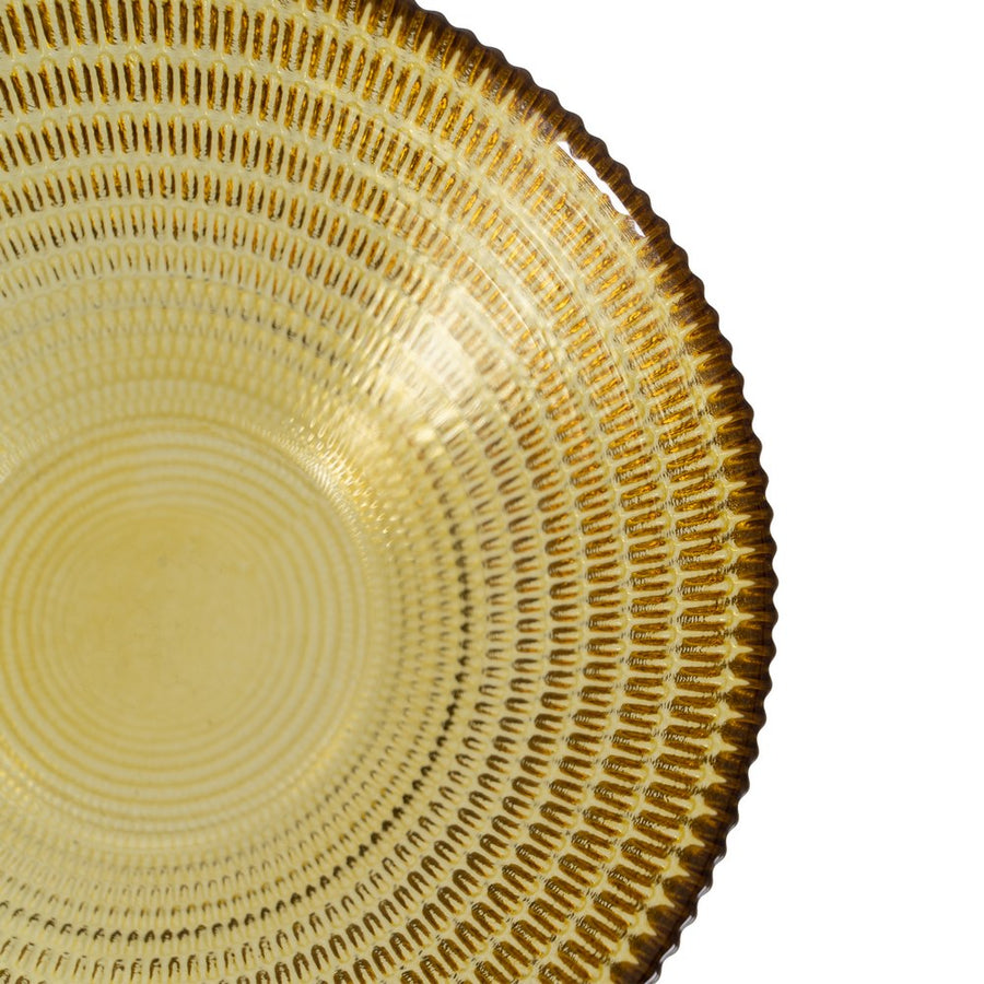 BOWL AMARILLO CRISTAL DECORACIÓN 14 X 14 X 6 CM