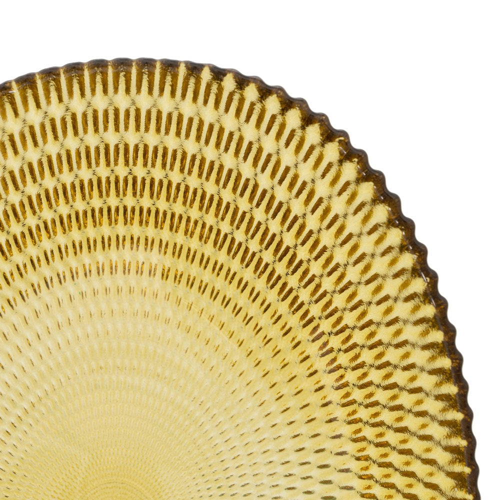 CENTRO MESA AMARILLO CRISTAL DECORACIÓN 21 X 21 X 6,50 CM