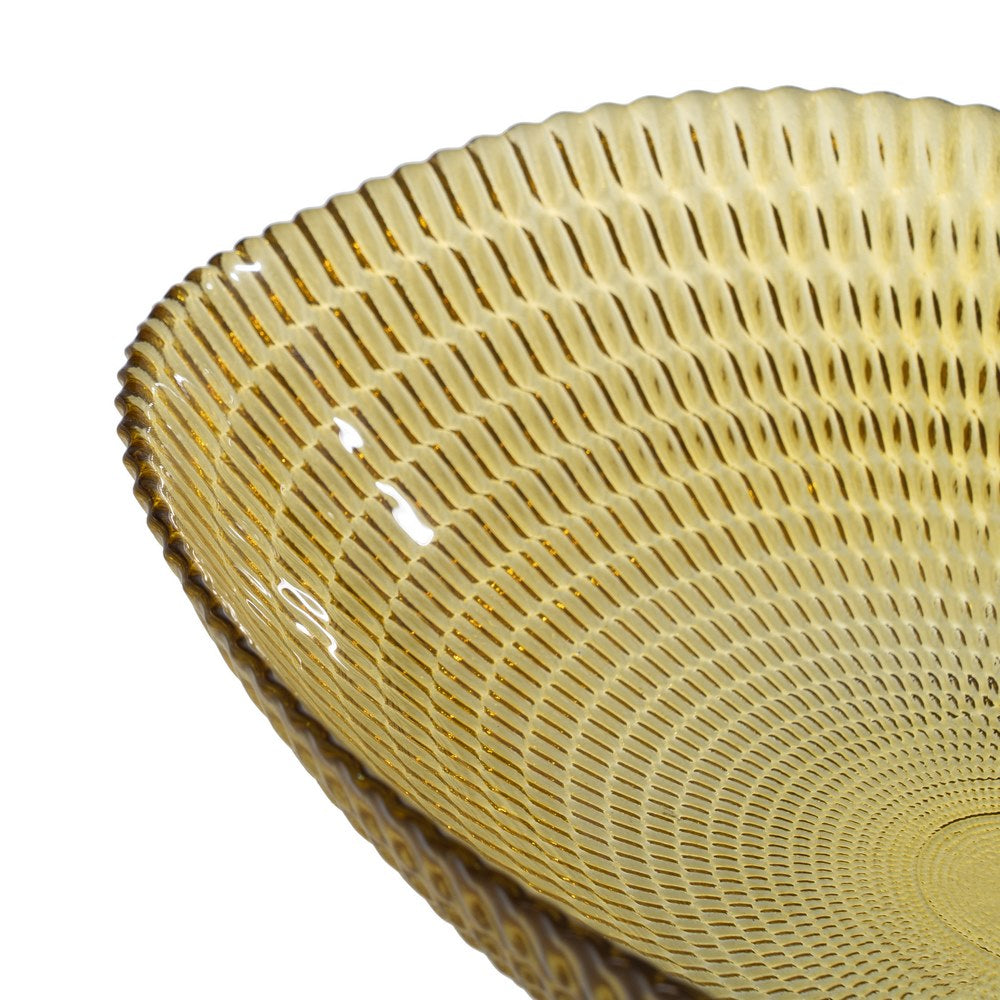 CENTRO MESA AMARILLO CRISTAL DECORACIÓN 21 X 21 X 6,50 CM