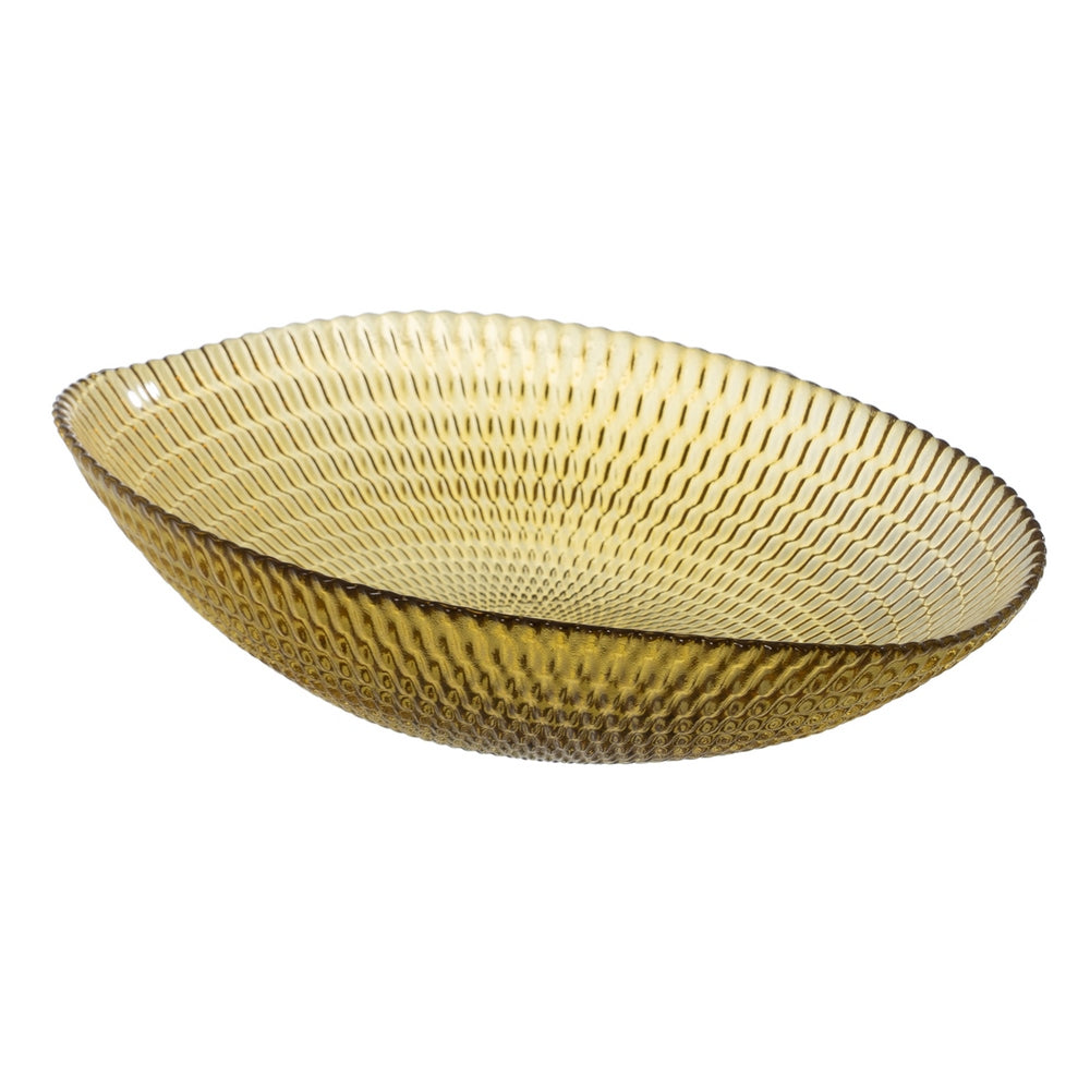 CENTRO MESA AMARILLO CRISTAL DECORACI�N 21 X 21 X 6,50 CM