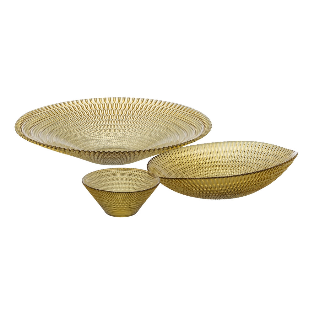 CENTRO MESA AMARILLO CRISTAL DECORACI�N 40 X 40 X 7 CM