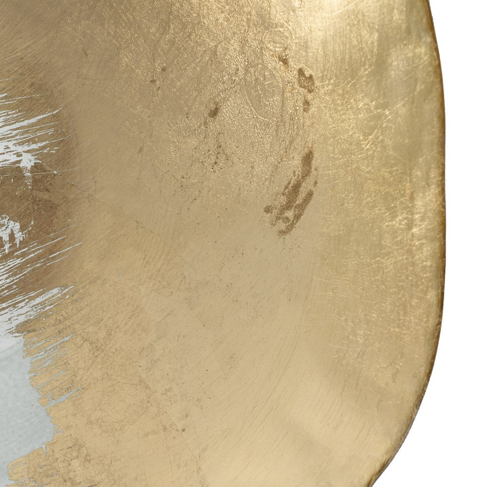 GOLDEN GLASS CENTERPIECE DECORATION 29 X 29 X 5 CM