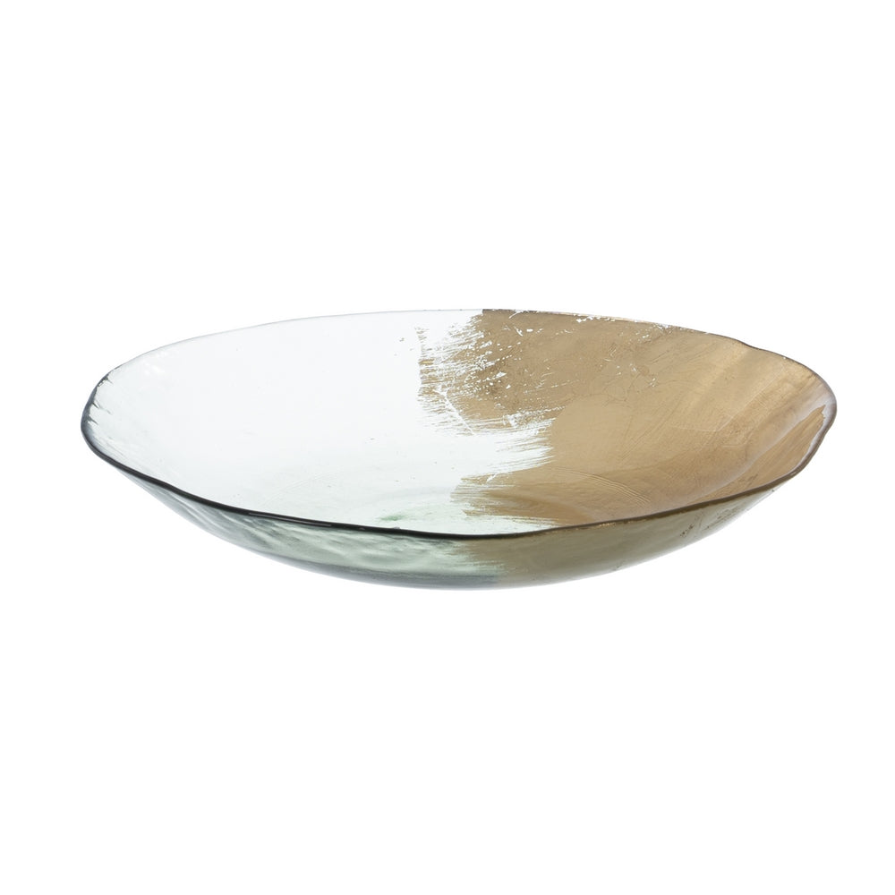 CENTRO MESA DORADO CRISTAL DECORACI�N 29 X 29 X 5 CM