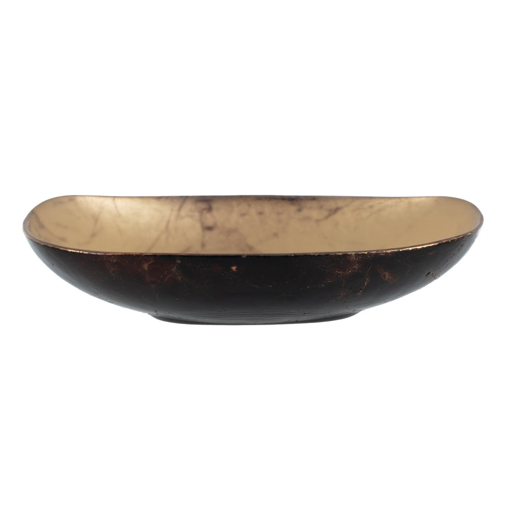 BOWL MARRÓN-NEGRO CRISTAL DECORACIÓN 10 X 15,50 X 4 CM