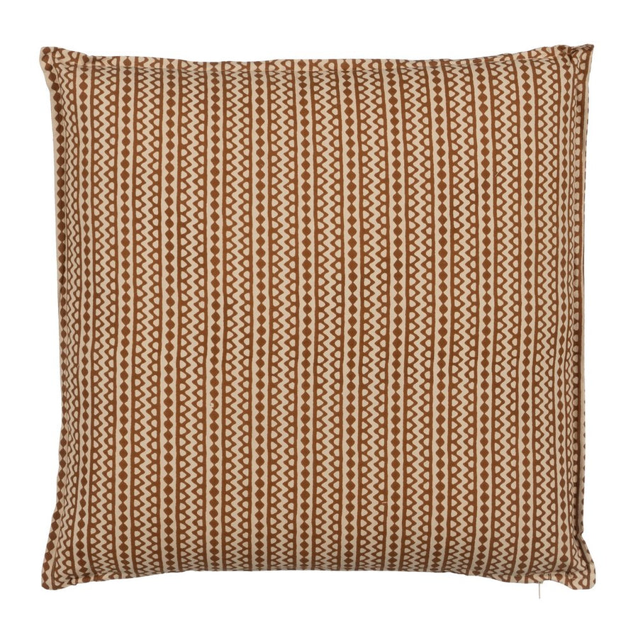 COJÍN BEIGE-MARRÓN 100% ALGODÓN 50 X 50 CM