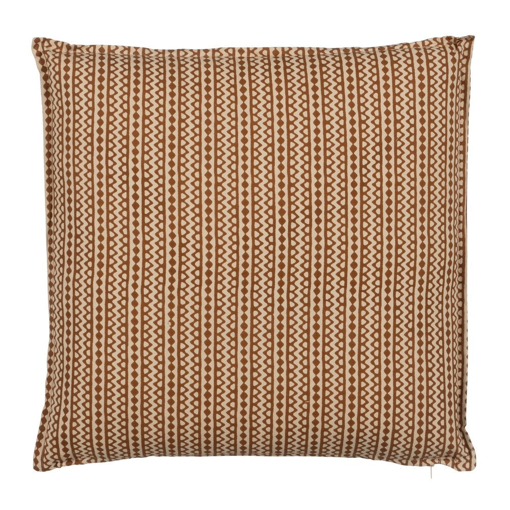 COJÍN BEIGE-MARRÓN 100% ALGODÓN 50 X 50 CM