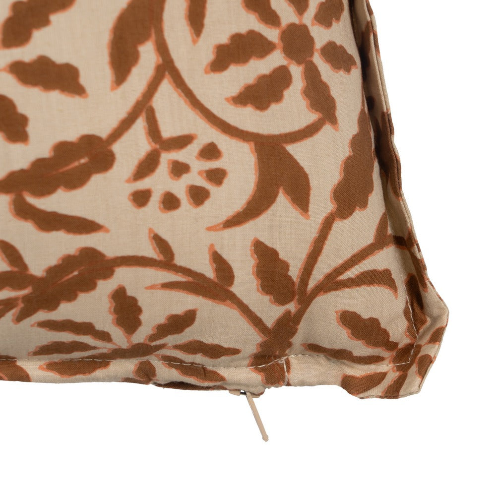 BEIGE-BROWN CUSHION 100% COTTON 50 X 30 CM