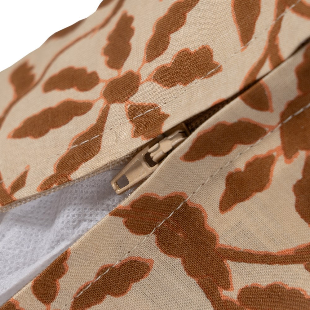 BEIGE-BROWN CUSHION 100% COTTON 60 X 40 CM