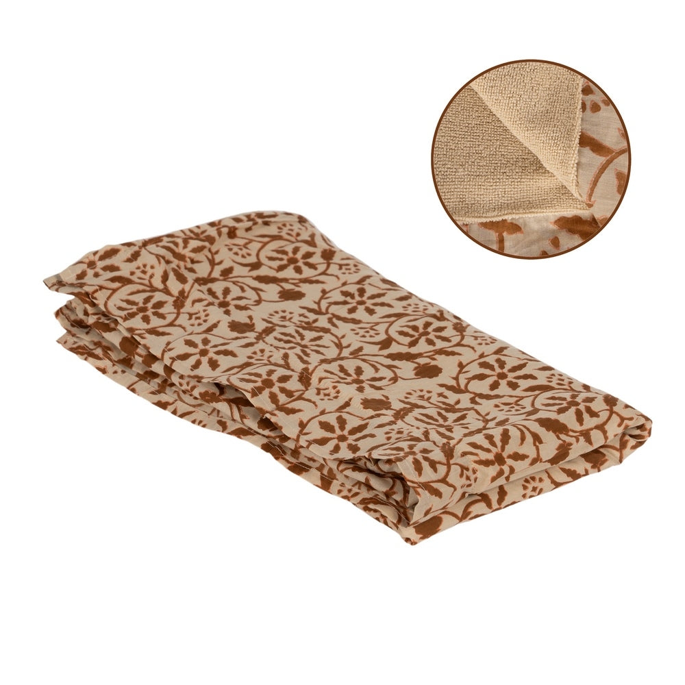 FOUTA BEIGE-MARRÓN 100% ALGODÓN 90 X 180 CM