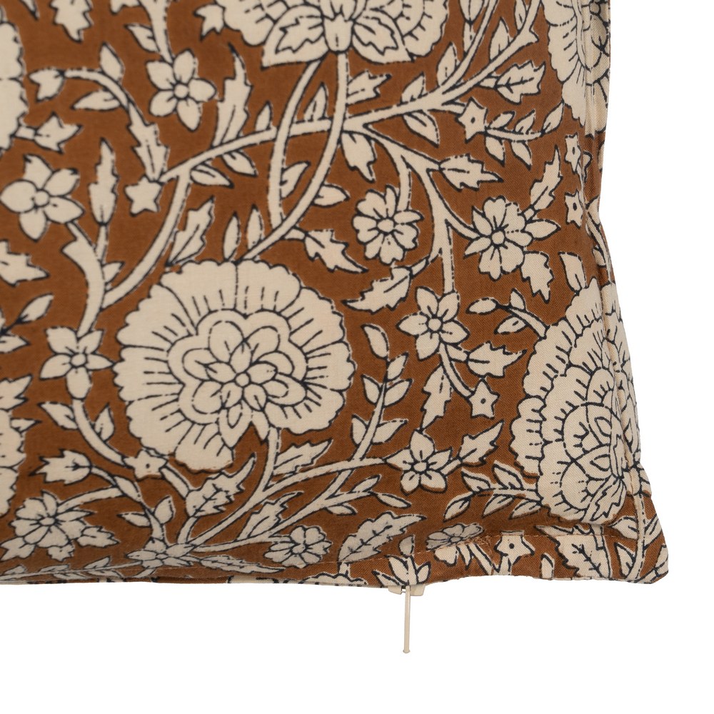 BEIGE-BROWN CUSHION 100% COTTON 60 X 40 CM