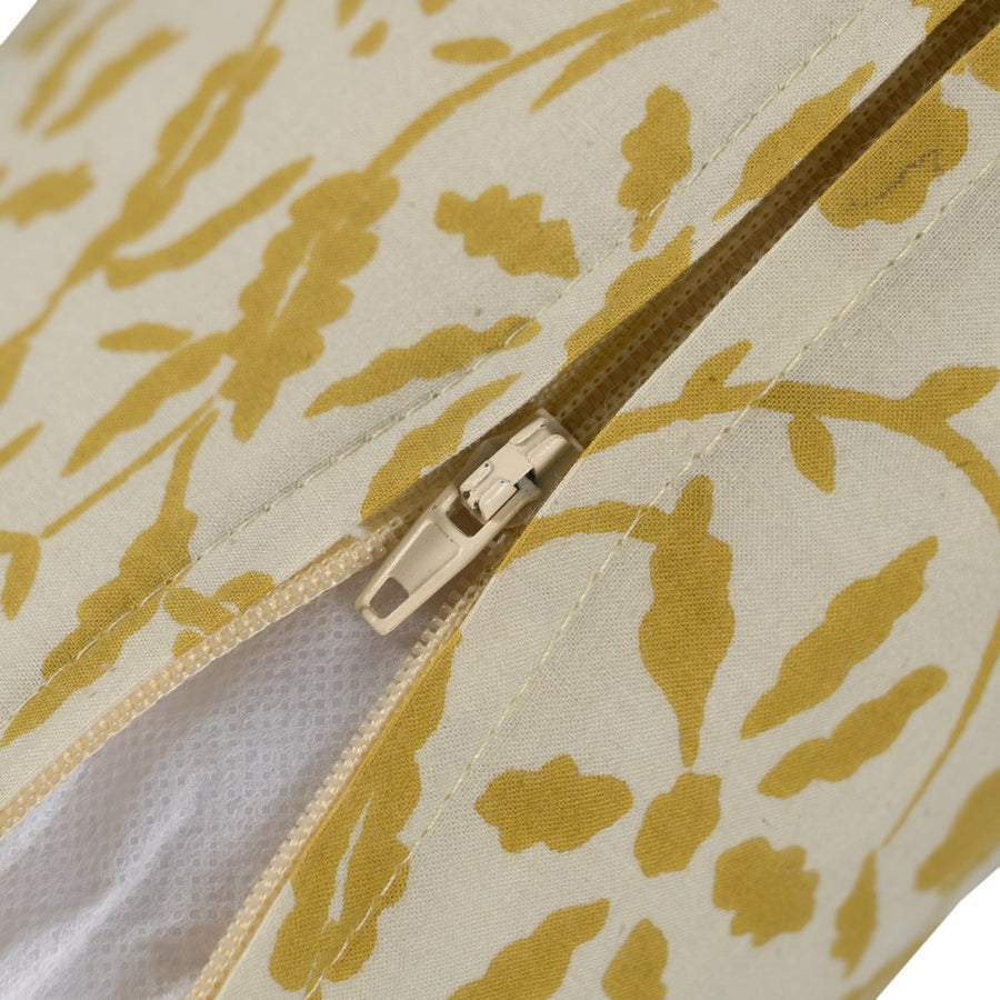 COJÍN BEIGE-MOSTAZA 100% ALGODÓN 60 X 40 CM