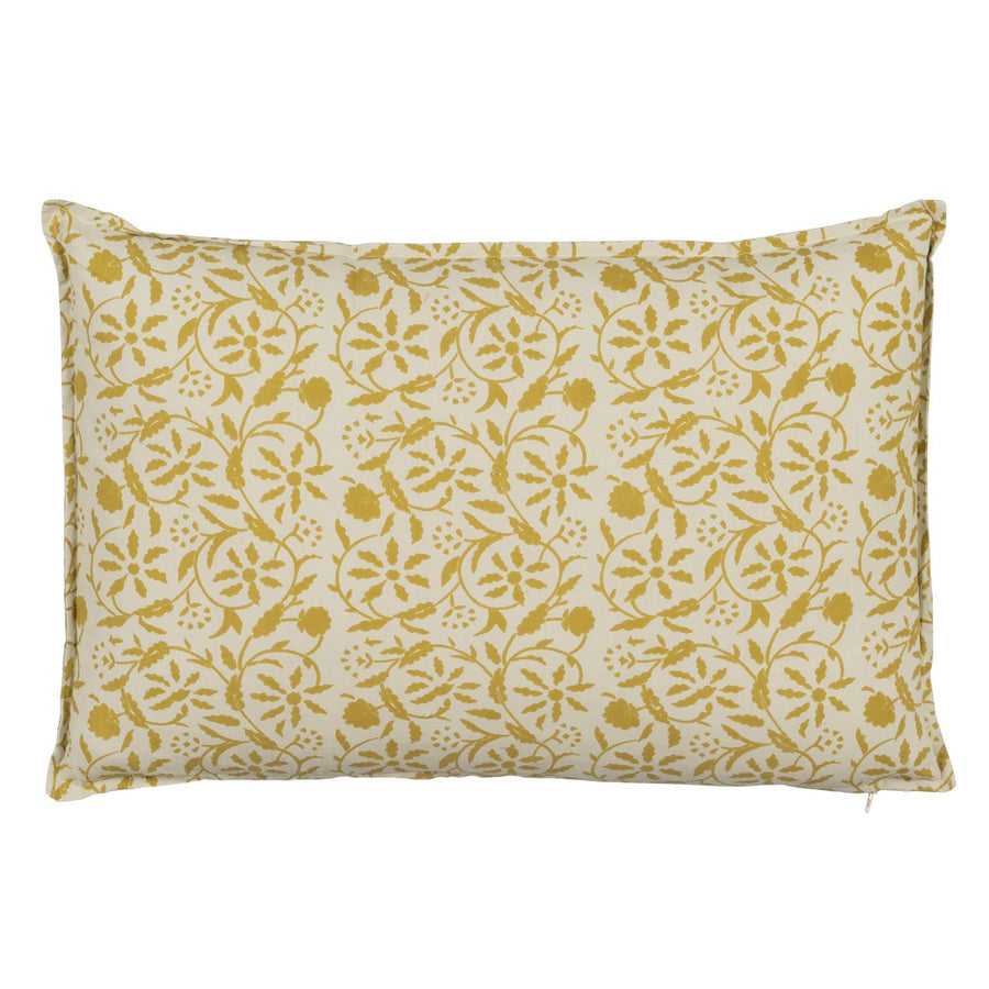 COJÍN BEIGE-MOSTAZA 100% ALGODÓN 60 X 40 CM