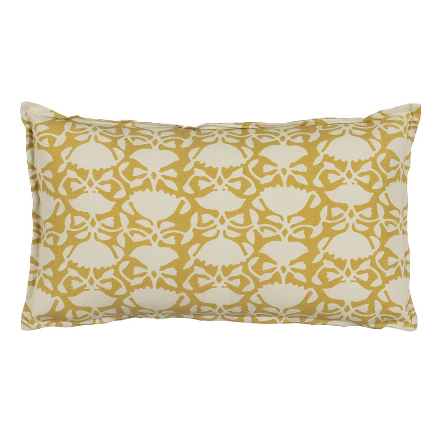 COJÍN BEIGE-MOSTAZA 100% ALGODÓN 50 X 30 CM