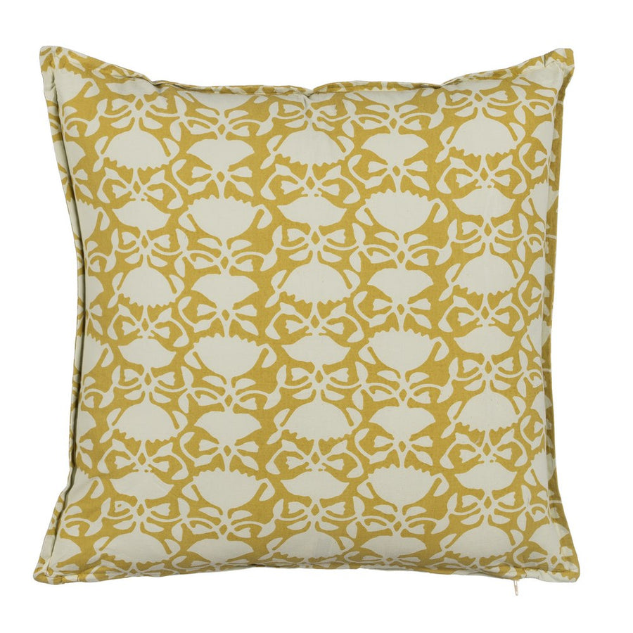 COJÍN BEIGE-MOSTAZA 100% ALGODÓN 50 X 50 CM