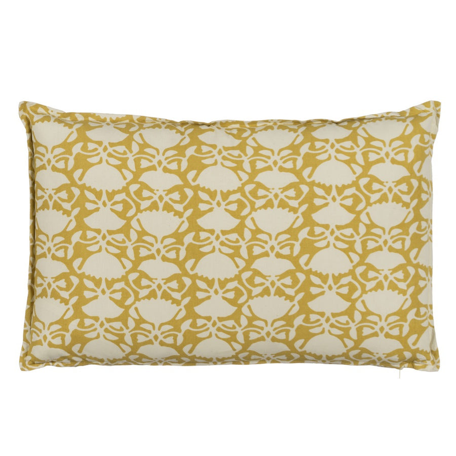 COJÍN BEIGE-MOSTAZA 100% ALGODÓN 60 X 40 CM