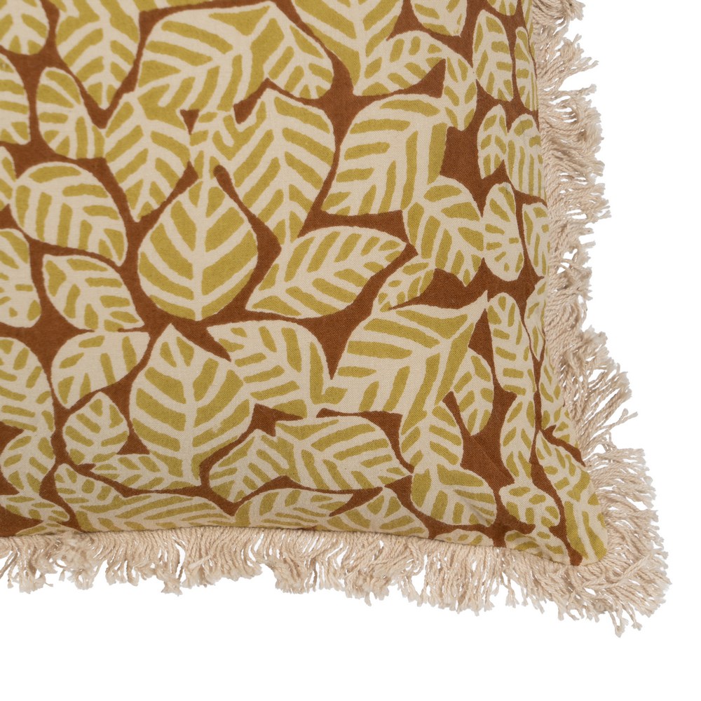 BEIGE-BROWN CUSHION 100% COTTON 50 X 30 CM