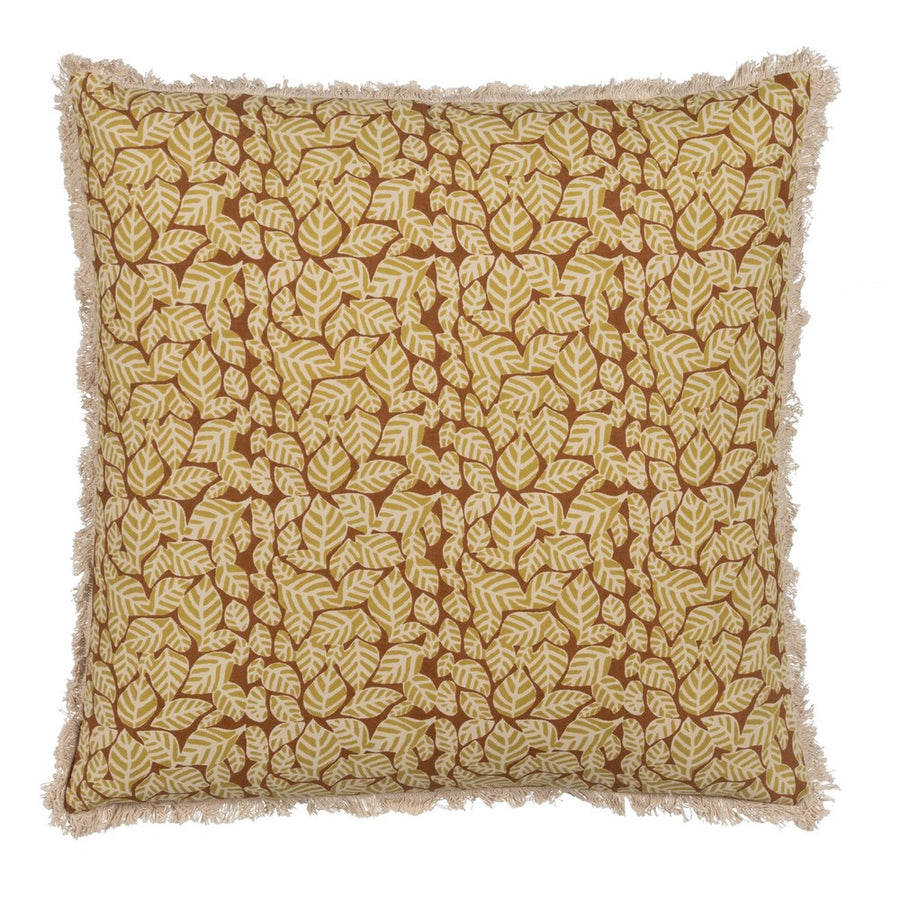 COJÍN BEIGE-MARRÓN 100% ALGODÓN 50 X 50 CM