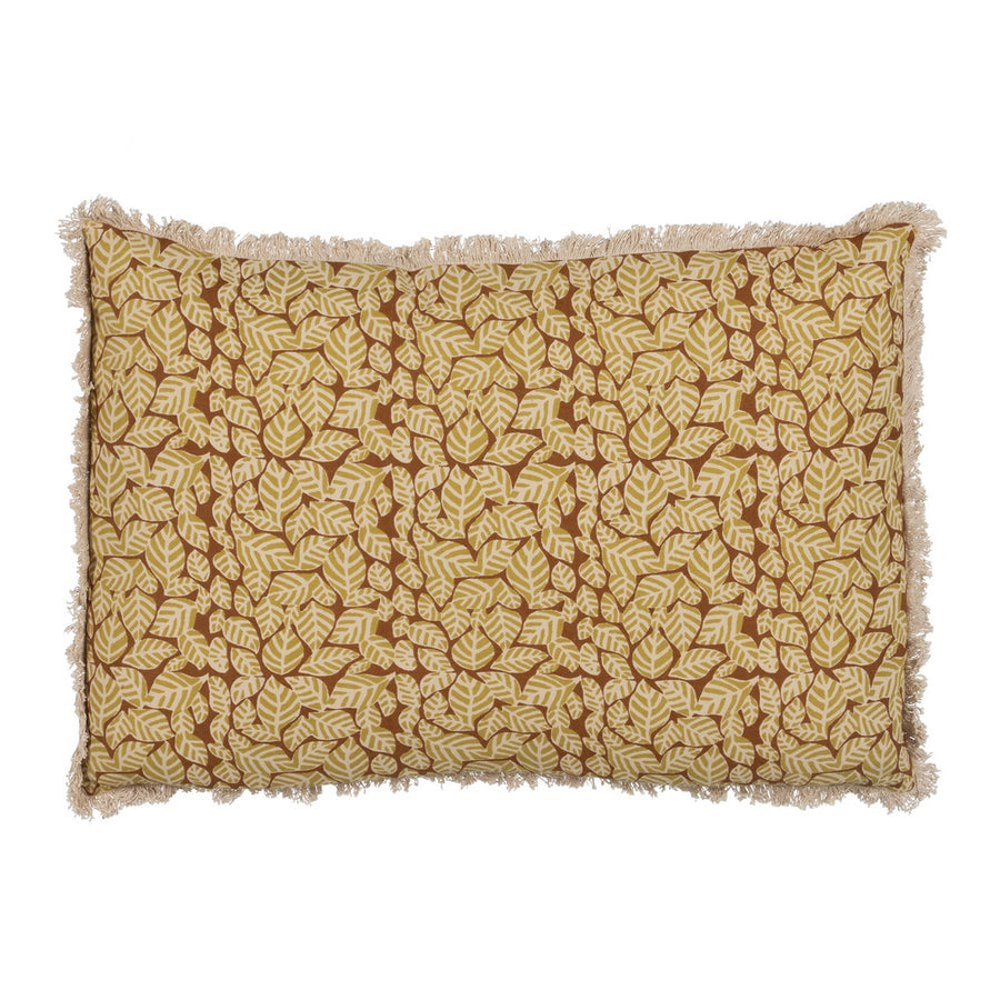 COJÍN BEIGE-MARRÓN 100% ALGODÓN 60 X 40 CM