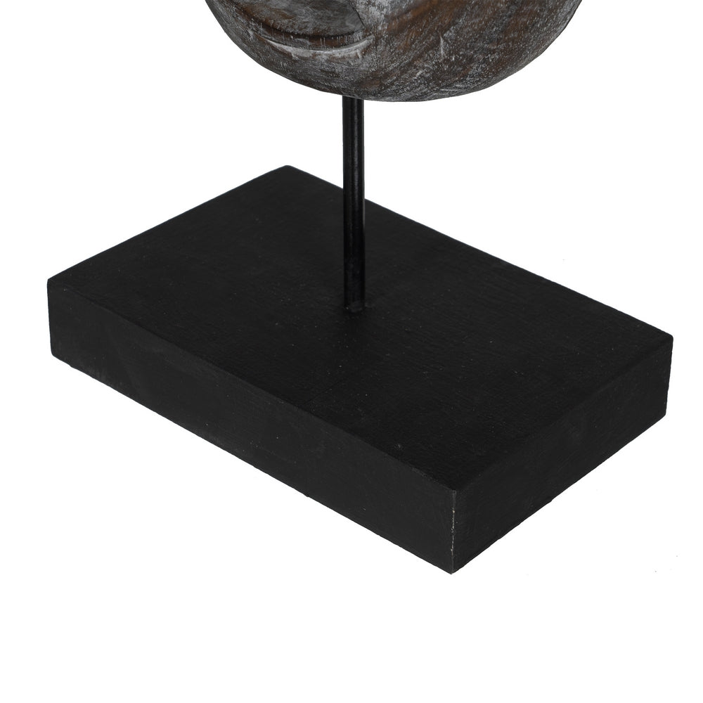 FIGURA MÁSCARA MADERA-HIERRO DECORACIÓN 24 X 12 X 46 CM