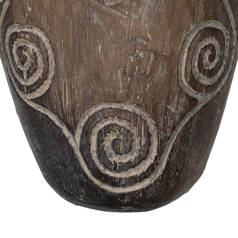 WOODEN MASK DECORATION FIGURE 22 X 6 X 87 CM