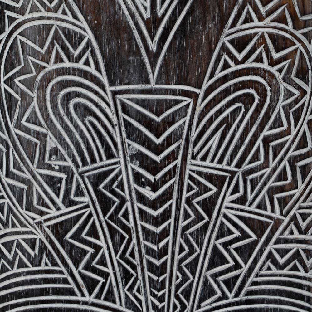 FIGURA MÁSCARA MADERA DECORACIÓN 24 X 5 X 80 CM