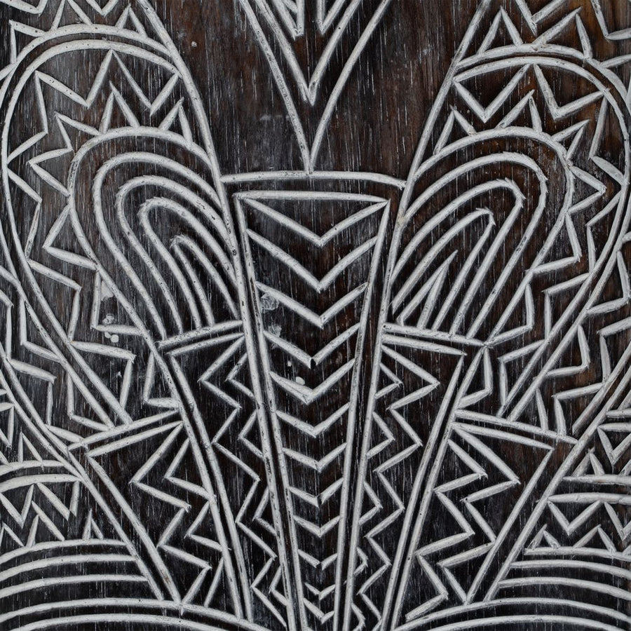 FIGURA MÁSCARA MADERA DECORACIÓN 24 X 5 X 80 CM