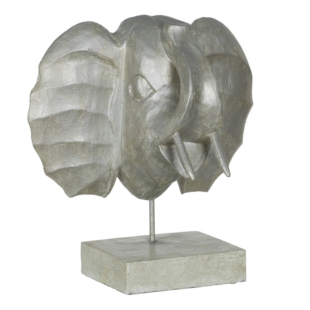 FIGURA ELEFANTE MADERA-HIERRO DECORACIÓN 35 X 21 X 35 CM