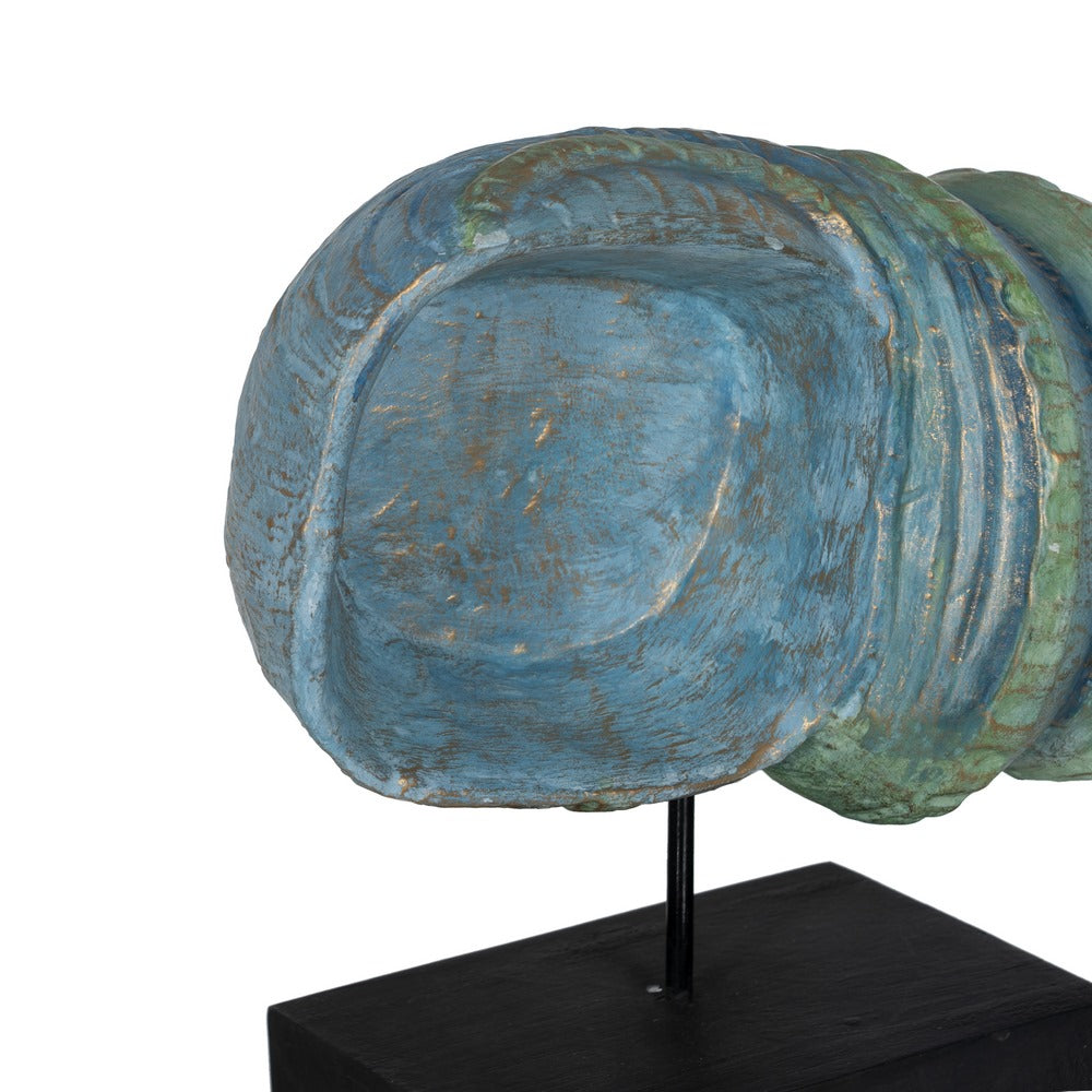 SNAIL FIGURE WOOD-IRON DECORATION 38 X 20 X 33 CM
