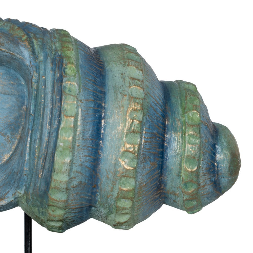 SNAIL FIGURE WOOD-IRON DECORATION 38 X 20 X 33 CM