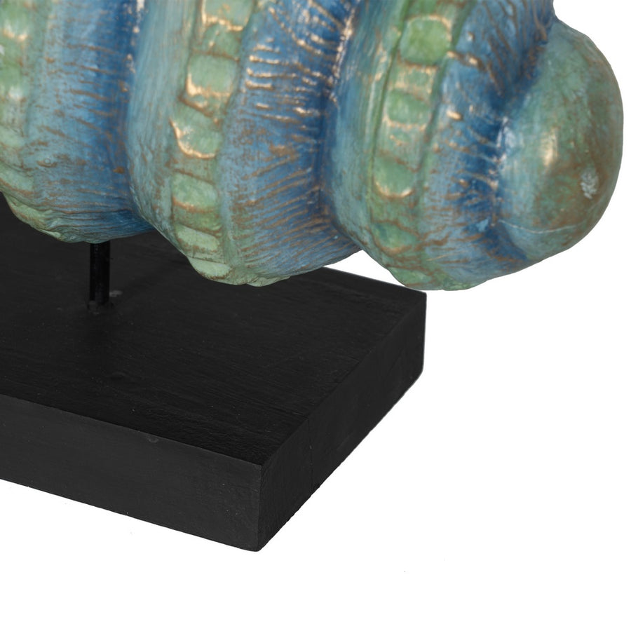 FIGURA CARACOLA MADERA-HIERRO DECORACIÓN 38 X 20 X 33 CM