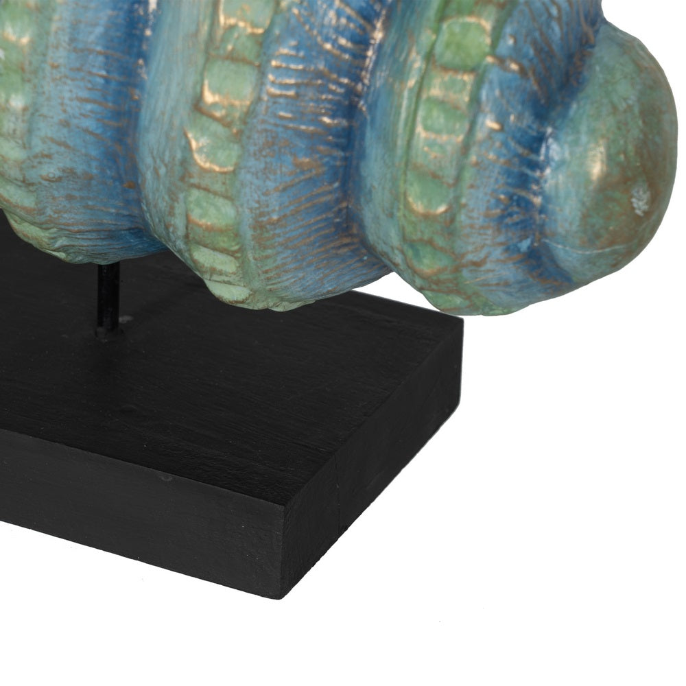 SNAIL FIGURE WOOD-IRON DECORATION 38 X 20 X 33 CM