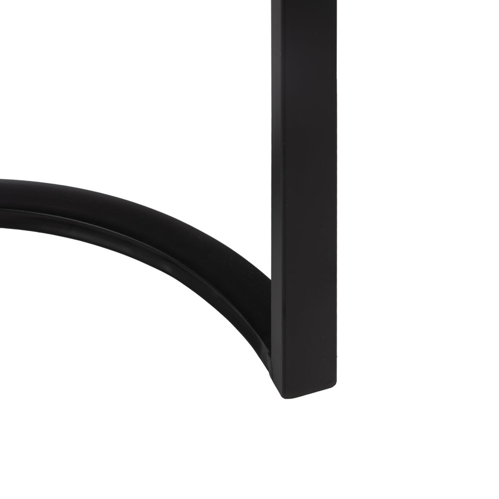 BLACK METAL SIDE TABLE LIVING ROOM 42.50 X 42.50 X 65 CM
