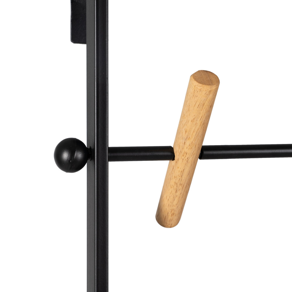 BLACK METAL DECORATIVE COAT RACK 45 X 7 X 150 CM