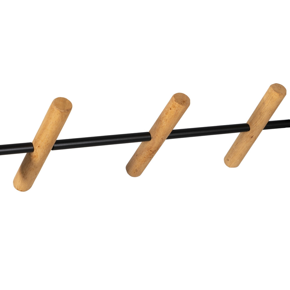BLACK METAL DECORATIVE COAT RACK 45 X 7 X 150 CM