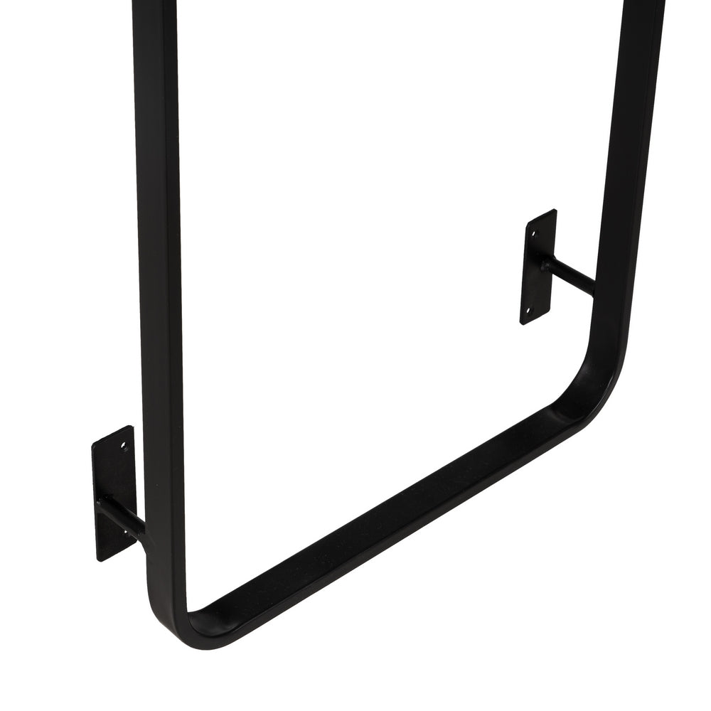 BLACK METAL DECORATIVE COAT RACK 45 X 7 X 150 CM