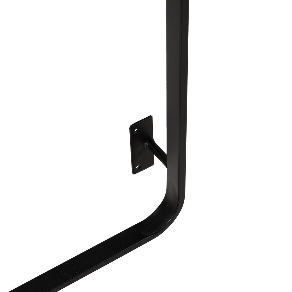 BLACK METAL DECORATIVE COAT RACK 45 X 7 X 150 CM