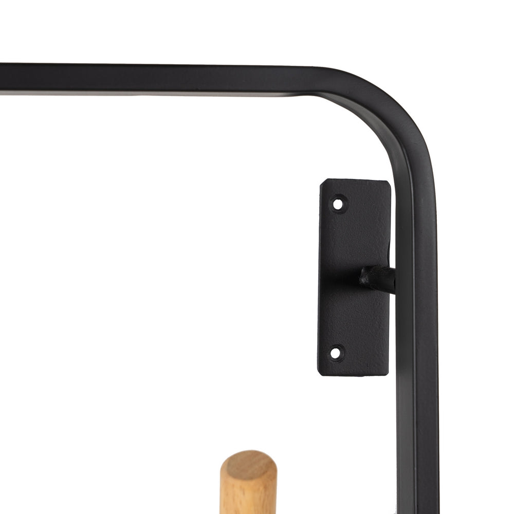 PERCHERO NEGRO METAL DECORACIÓN 45 X 7 X 120 CM