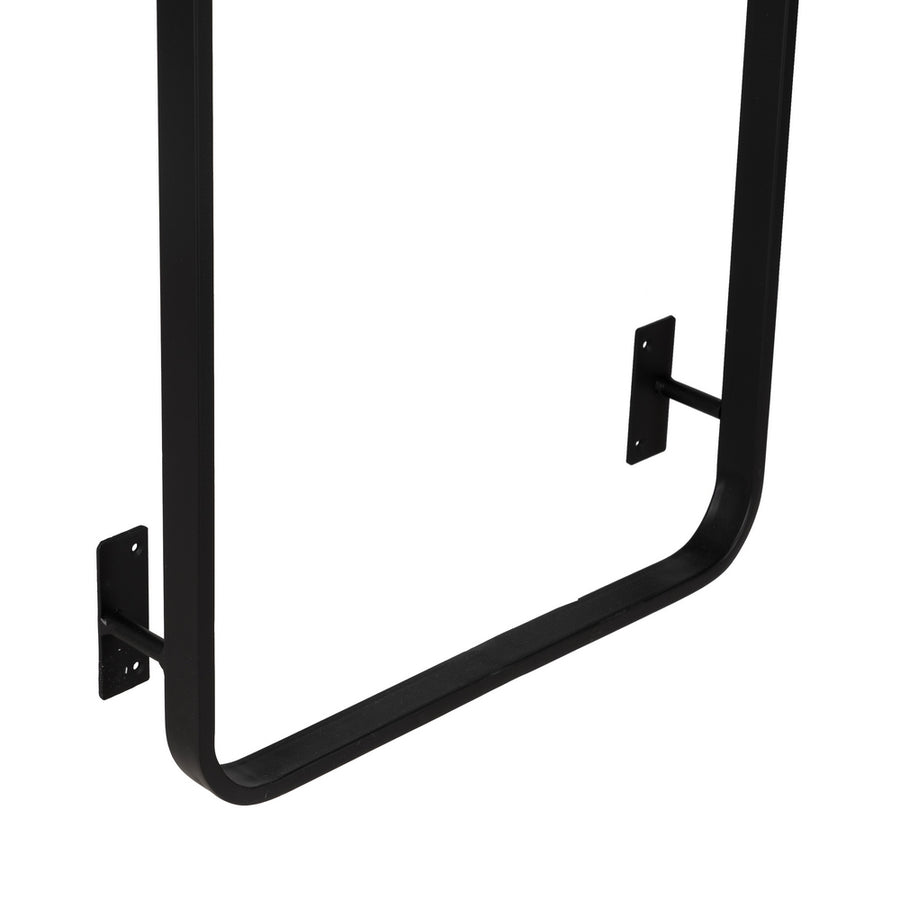 BLACK METAL COAT RACK DECORATION 45 X 7 X 120 CM