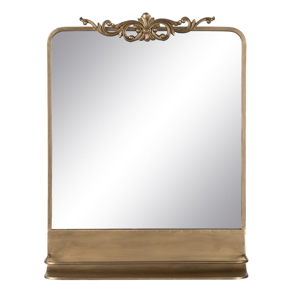 ESPEJO ORO ENVEJECIDO METAL-CRISTAL 62 X 16 X 65 CM