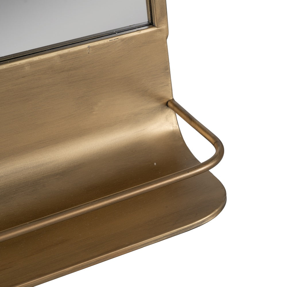 ESPEJO ORO ENVEJECIDO METAL-CRISTAL 62 X 16 X 65 CM